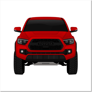 Toyota Tacoma DARK-RED Posters and Art